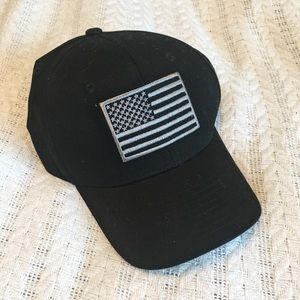 black American flag baseball hat